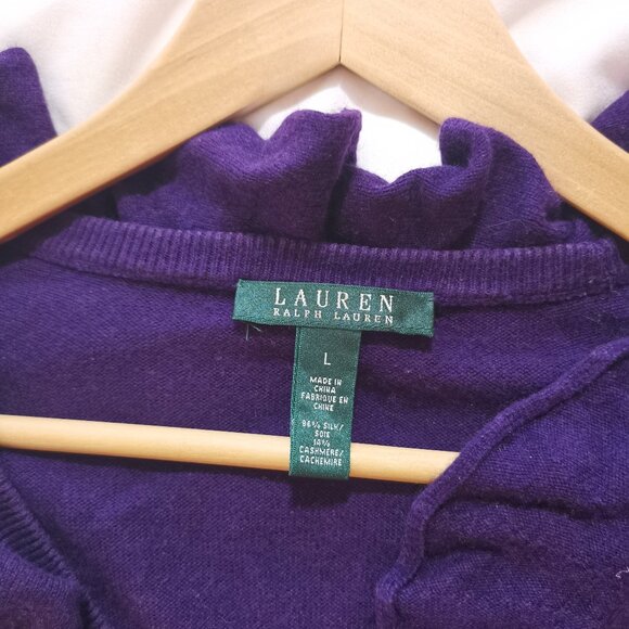 Ralph Lauren Silk and Cashmere Cardigan Size L - Picture 2 of 5